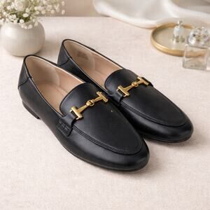 Giani Bernini Women's SZ 9 Beckham Horse Bit Loafer Black Leather NWOT